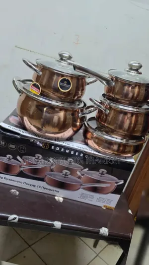 10pcs Gold Edenburg Eb-2423 Stainless Steel Cookware Set