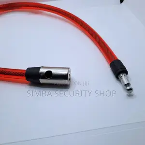Anti-Theft Bike Cable Lock Bicycle Wire Chain With Keys Red Padlock