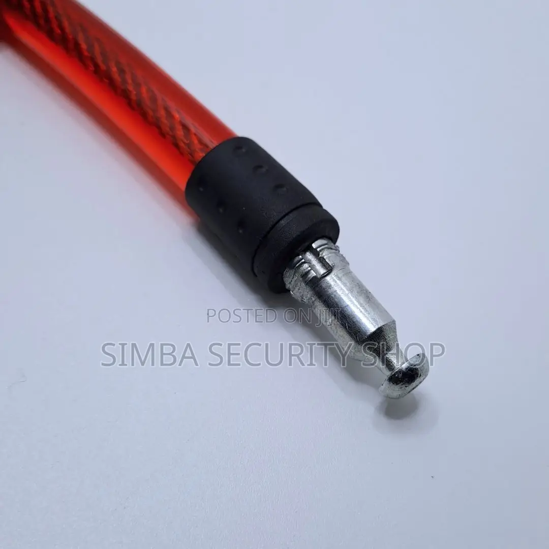 Anti-Theft Bike Cable Lock Bicycle Wire Chain With Keys Red Padlock