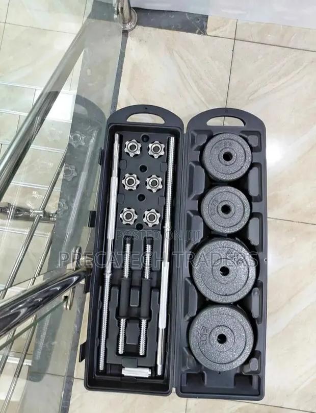 50KG Cast Iron Adjustable Barbell Dumbbell Set - main view