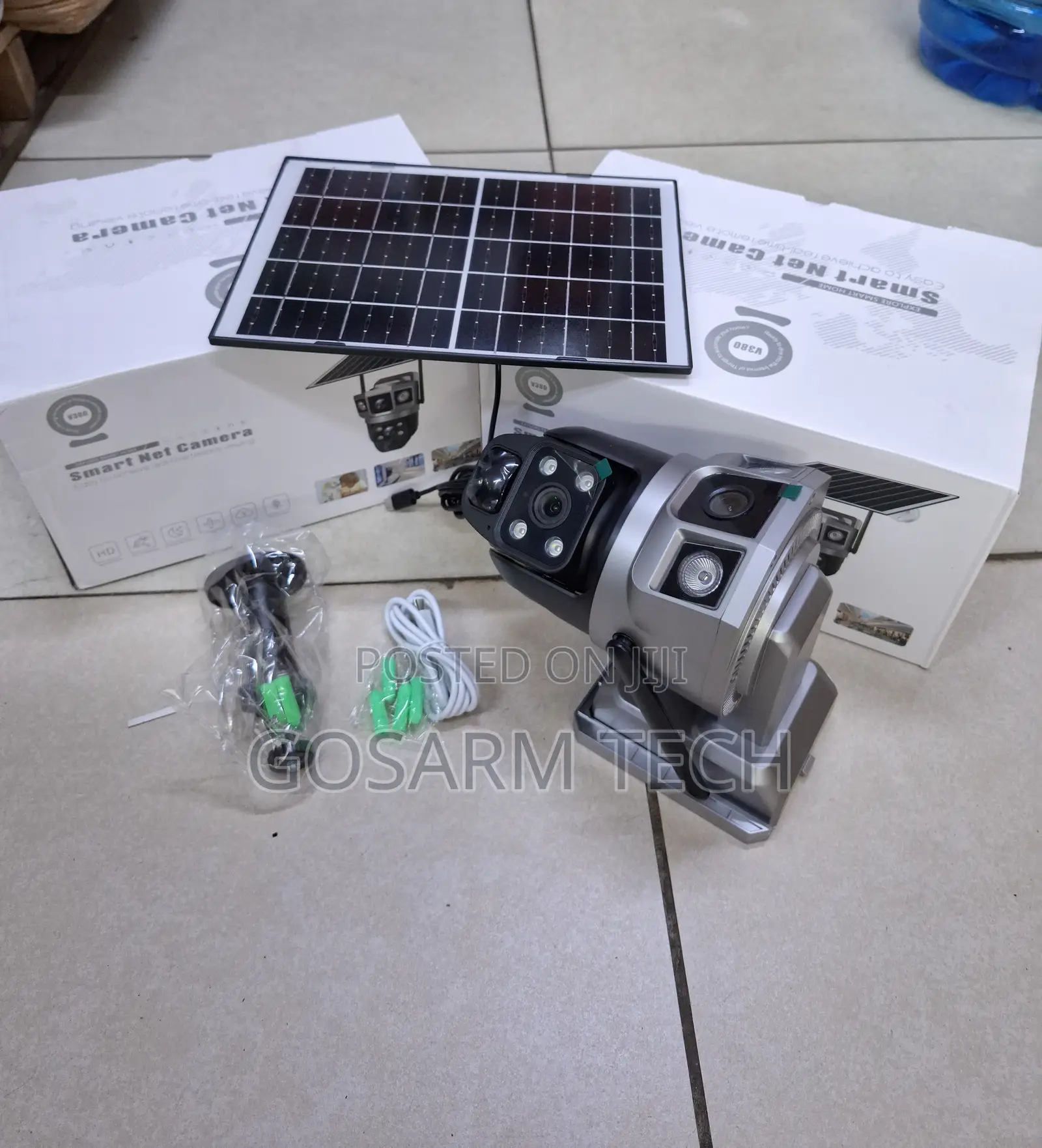 V380Pro Dual Lens Solar PTZ Camera With SIM Card and SD Card Slot
