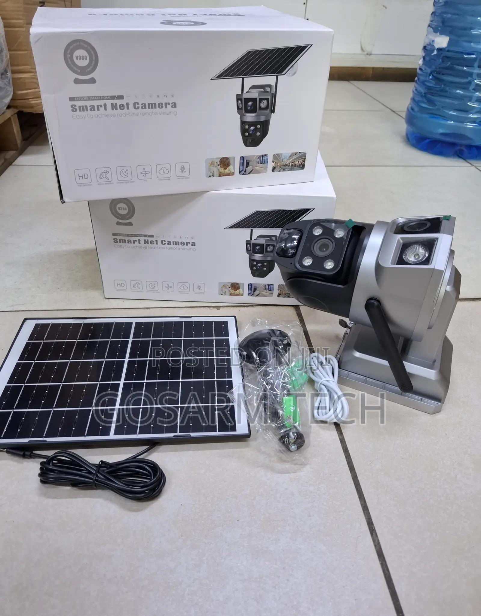 Latest V380 Dual Lens Solar PTZ CCTV Camera – 4G Sim Remote Viewing