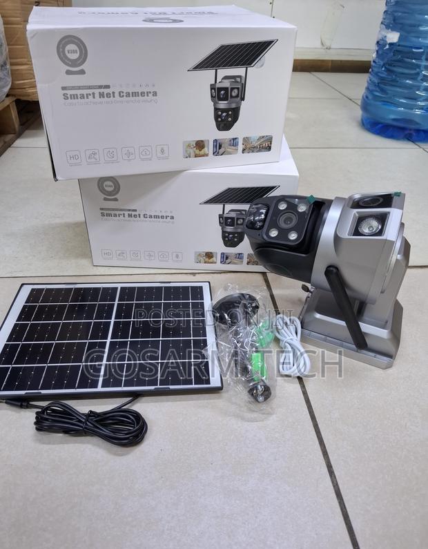 Latest V380 Dual Lens Solar PTZ CCTV Camera – 4G Sim Remote Viewing