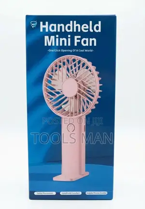 Handheld Mini Fan Pink Portable Desk Cooling.
