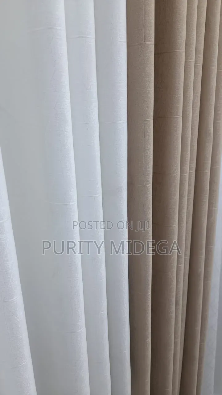 White Fabrics Opaque Curtains