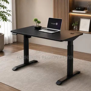 Electric Height-Adjustable Office Desk, Black