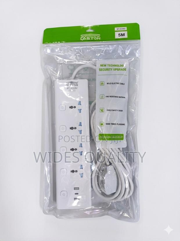 4-Way Power Extension Socket 5-Meter Heavy-Duty Cable - thumbnail 2