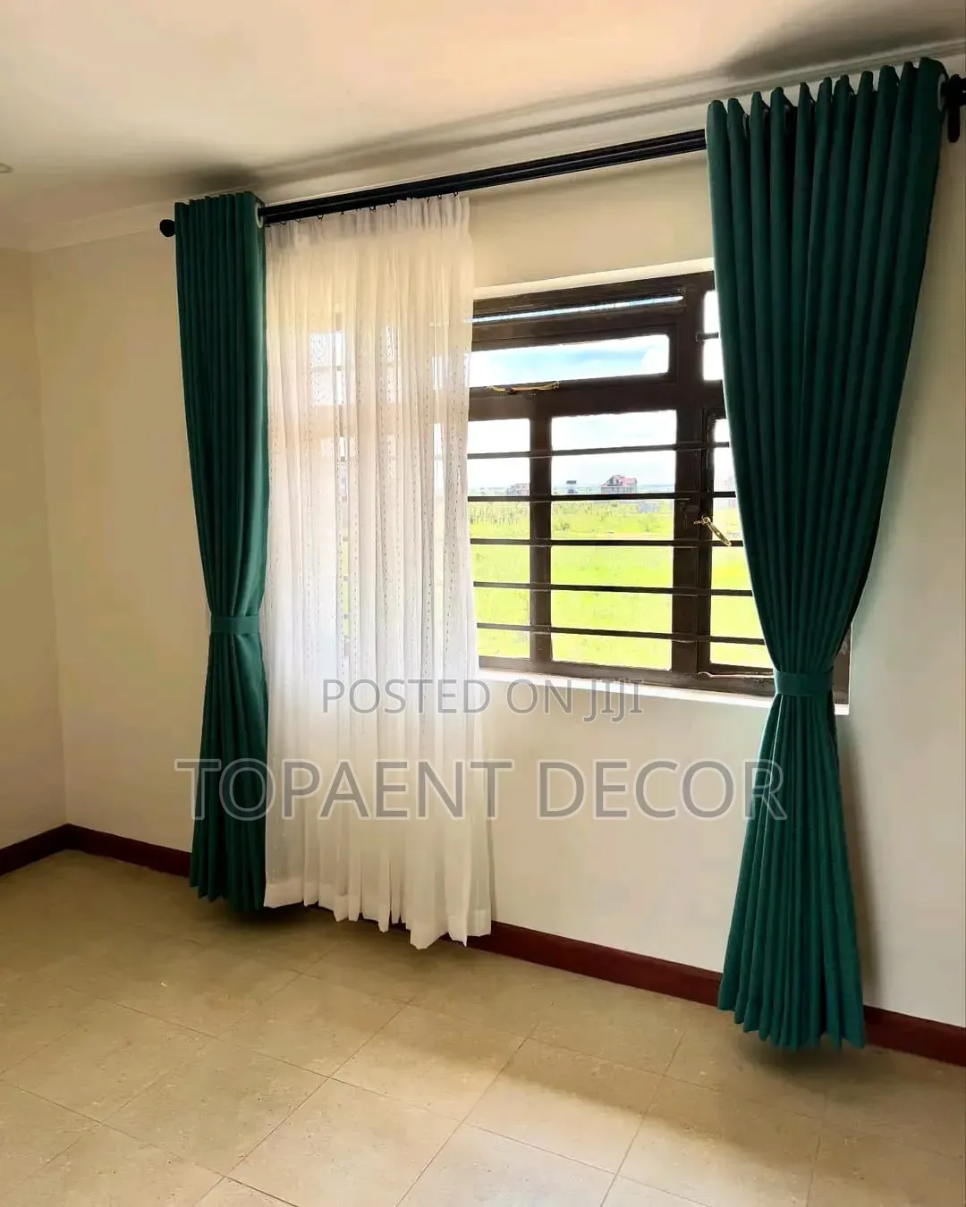 Total Blackout Green Window Curtains