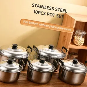 10pcs Stainless Steel Cooking Pots