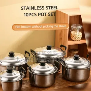 10pcs Stainless Steel Cooking Pots