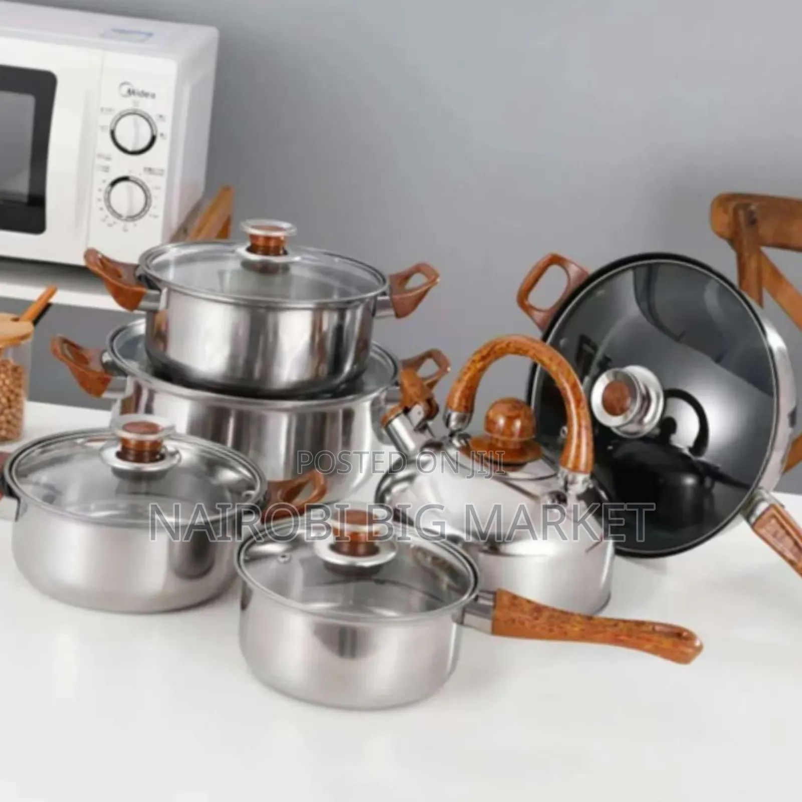 12pcs Stainless Cookware With Kettle