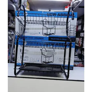 3-Tier Dish Rack With Drainer | Kitchen Organizer
