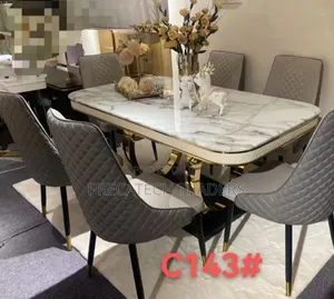 6 Sitter Executive Modern Advanced Marble Dinning Table