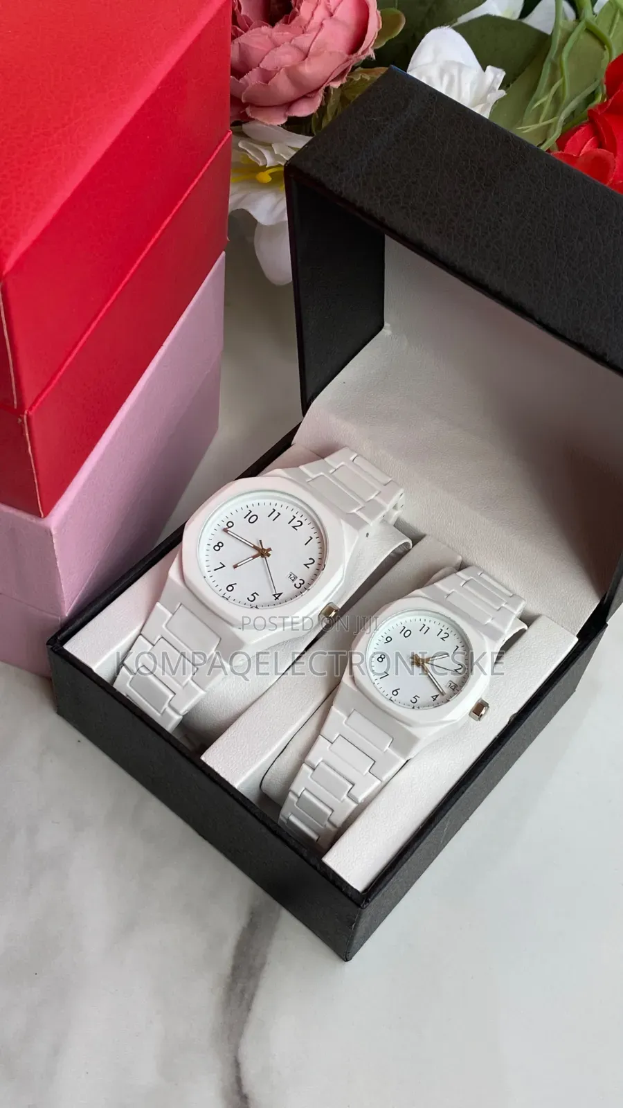 Polycarbon Couples Sets Executive Designer Fashion Watches Plus Box