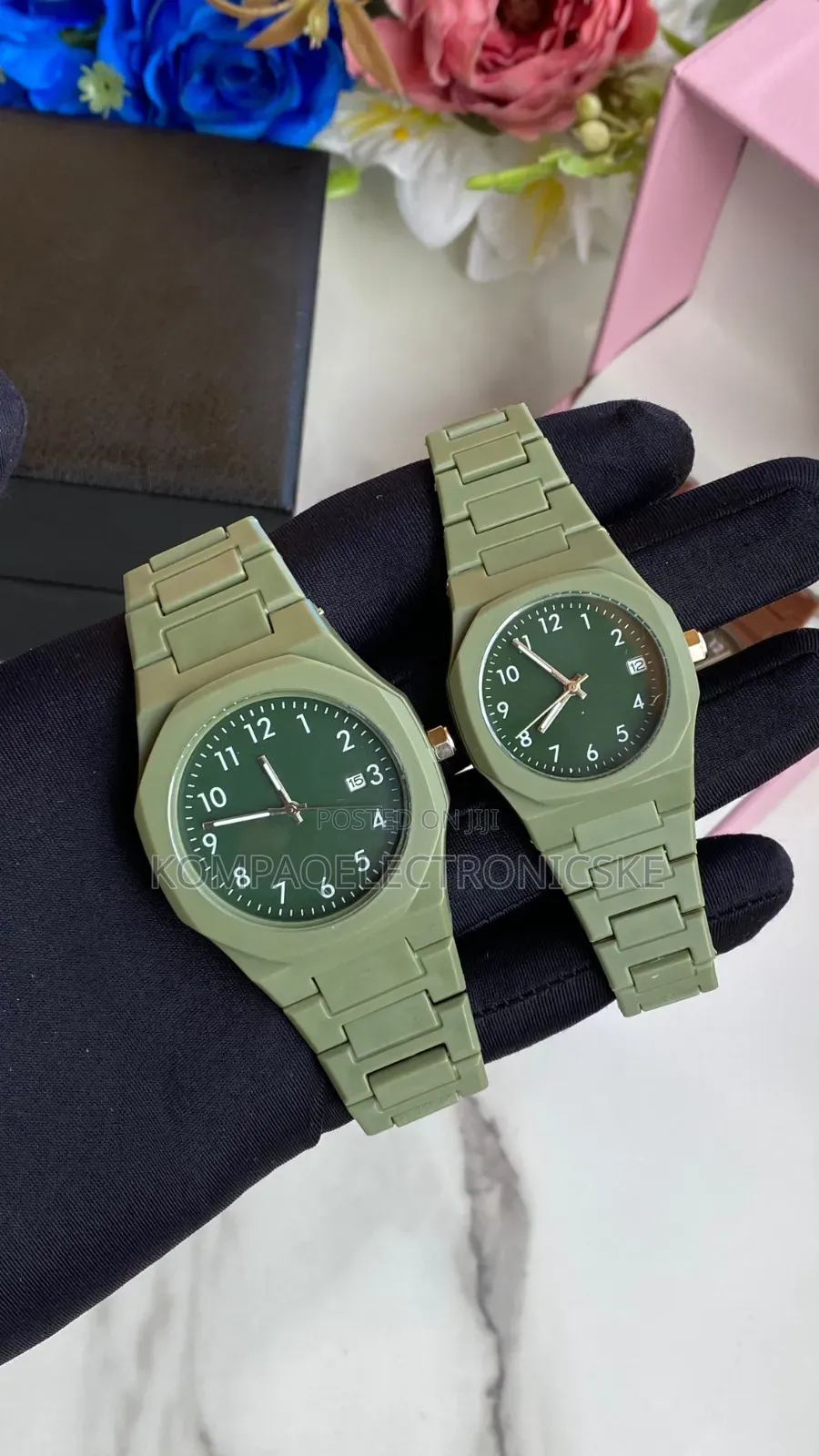Polycarbon Couples Sets Executive Designer Fashion Watches Plus Box