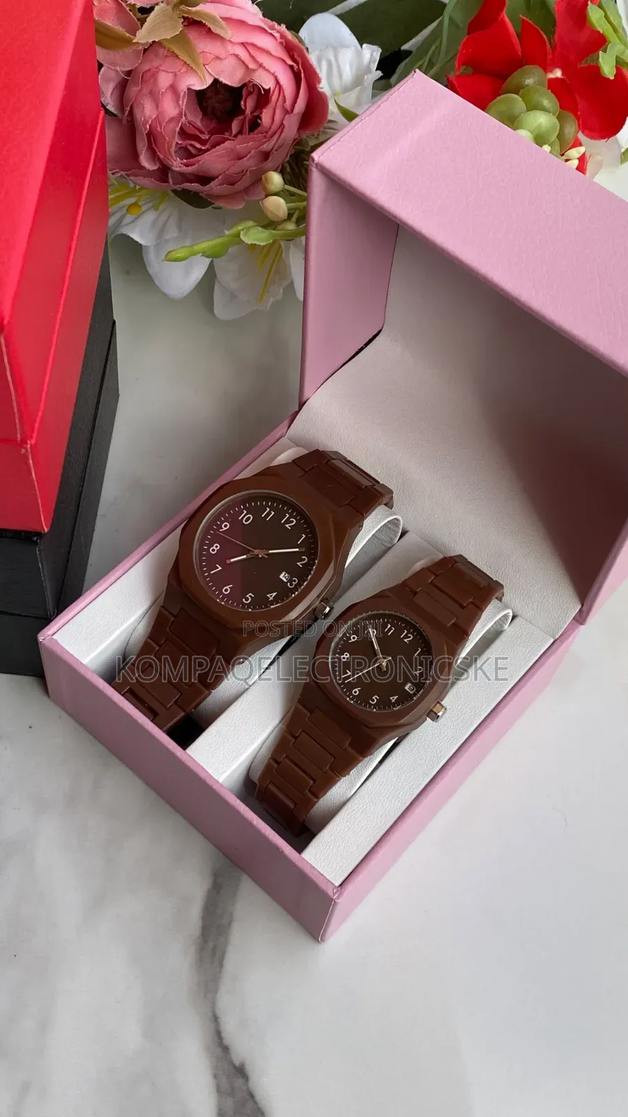 Polycarbon Couples Sets Executive Designer Fashion Watches Plus Box