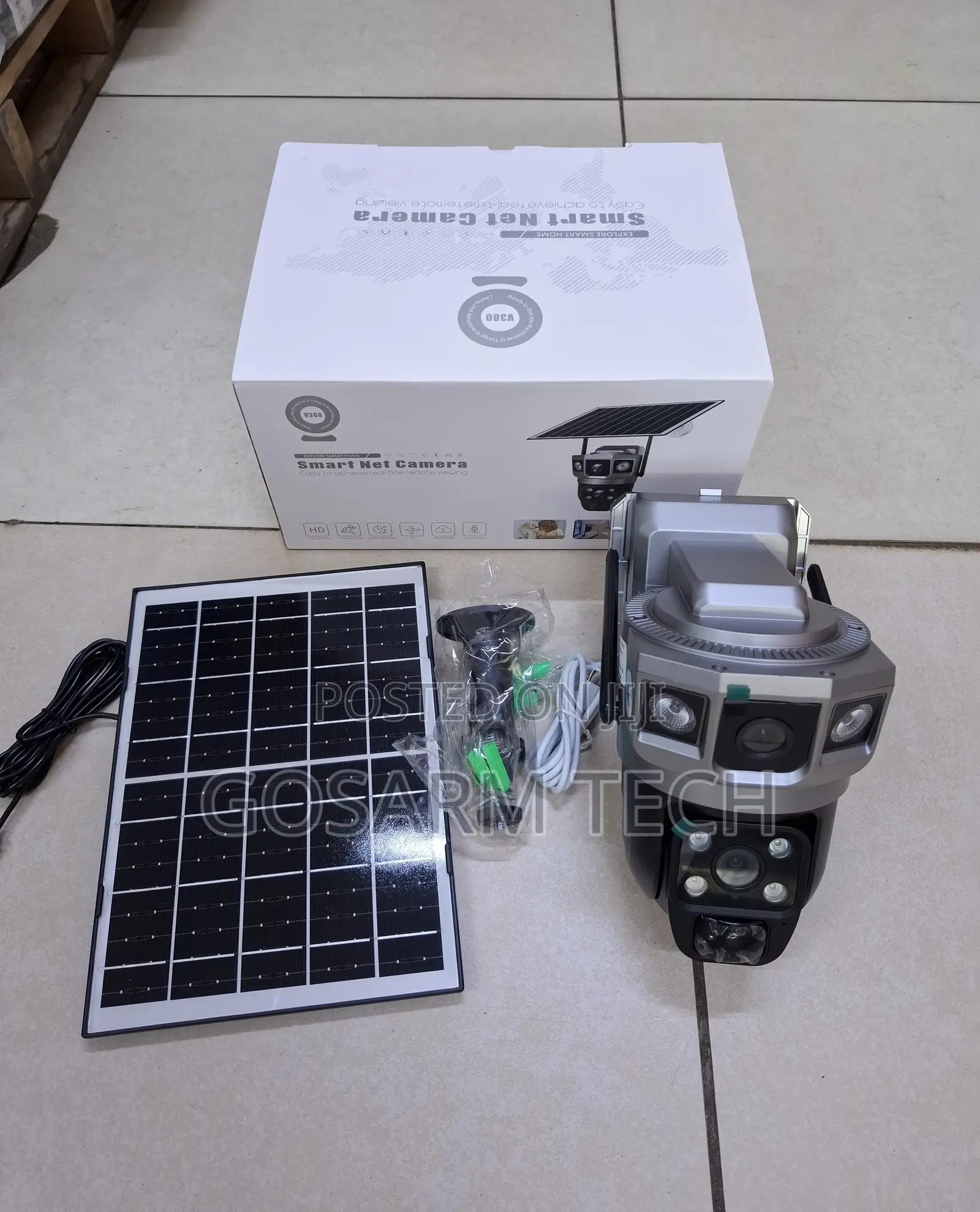 V380 Dual Lens Solar Camera – Remote Phone Monitoring