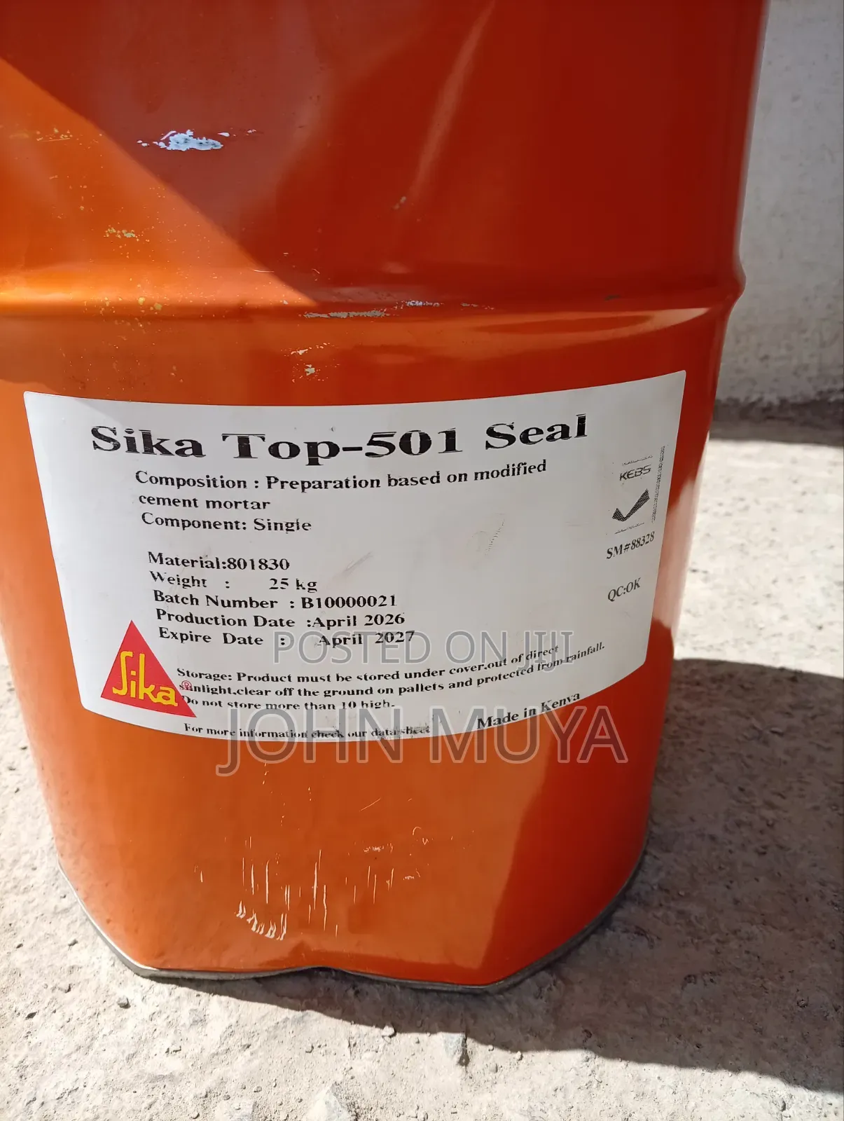 Waterproofing Solution_Sika Top-Seal 501-25kgs