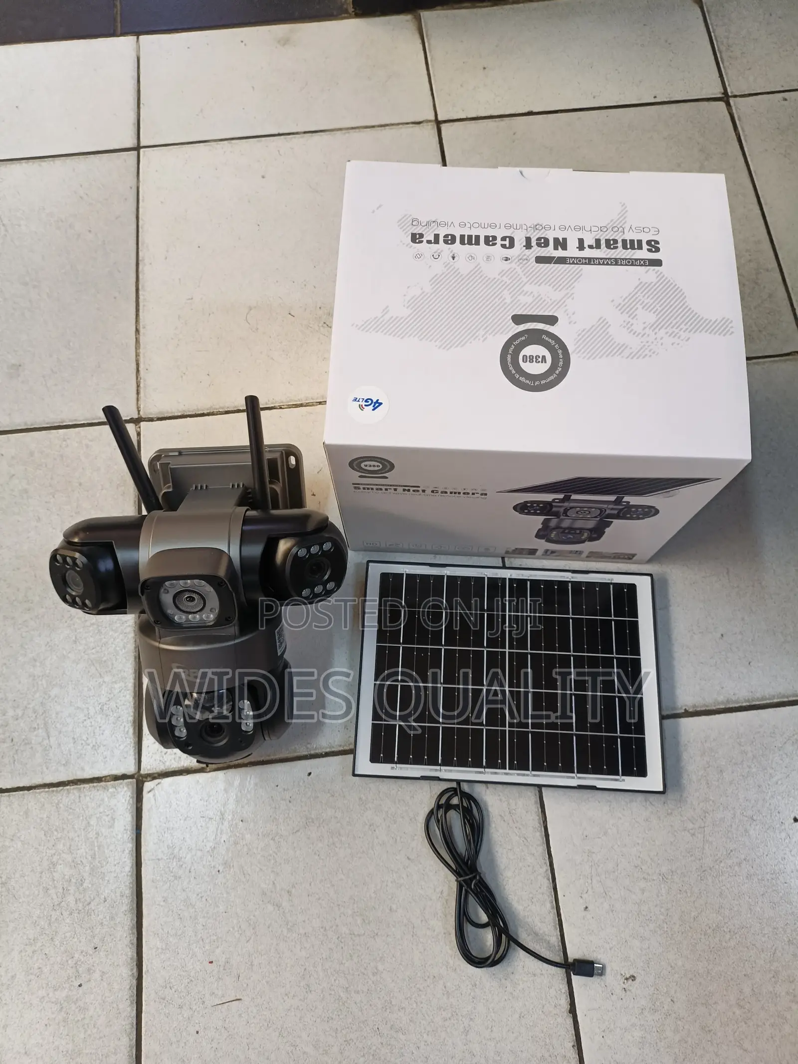 V380 Pro Triple-Lens 4G LTE PTZ Solar Security Camera