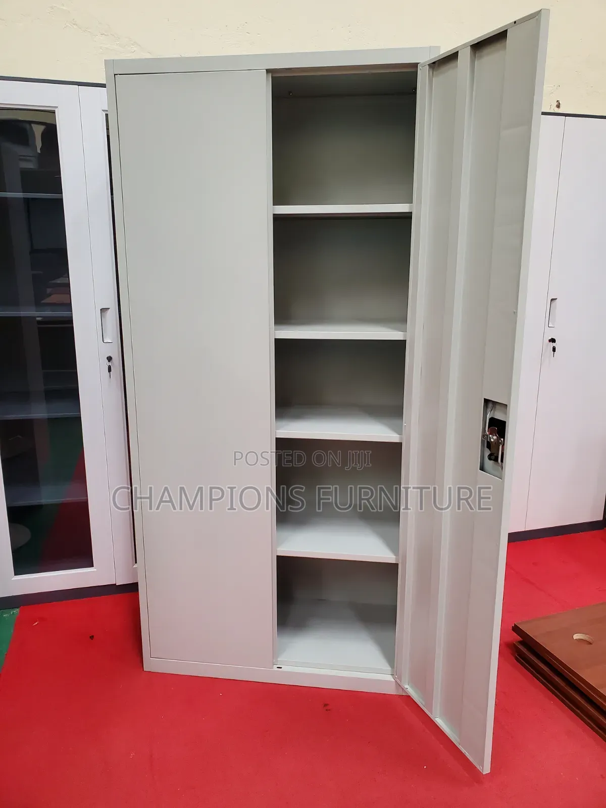 Heavy Duty 2-Door Filing Cabinet With Lock