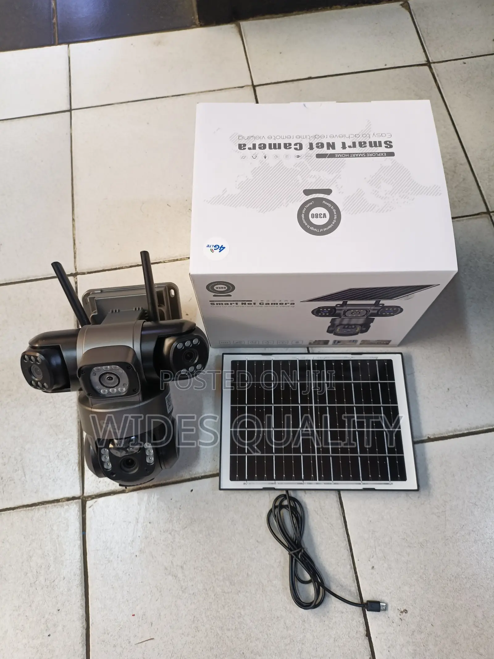 V380 Pro Triple-Lens 4G LTE PTZ Solar Security Camera