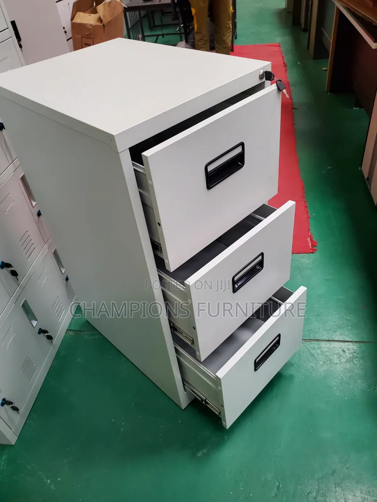 Vertical 3-Drawers Metal Filing Cabinet
