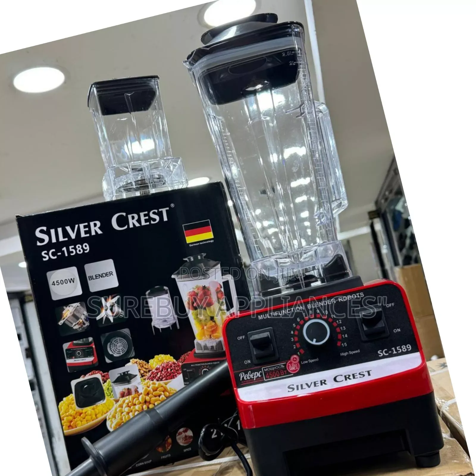 Silver Crest 2-in-1 Commercial Blender