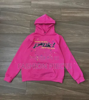 Sp5der Punk Hoodie in Pink