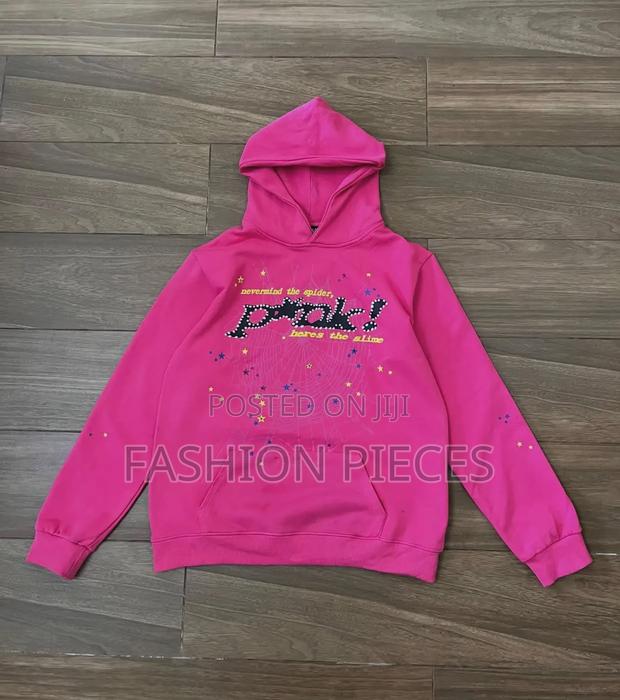 Sp5der Punk Hoodie in Pink