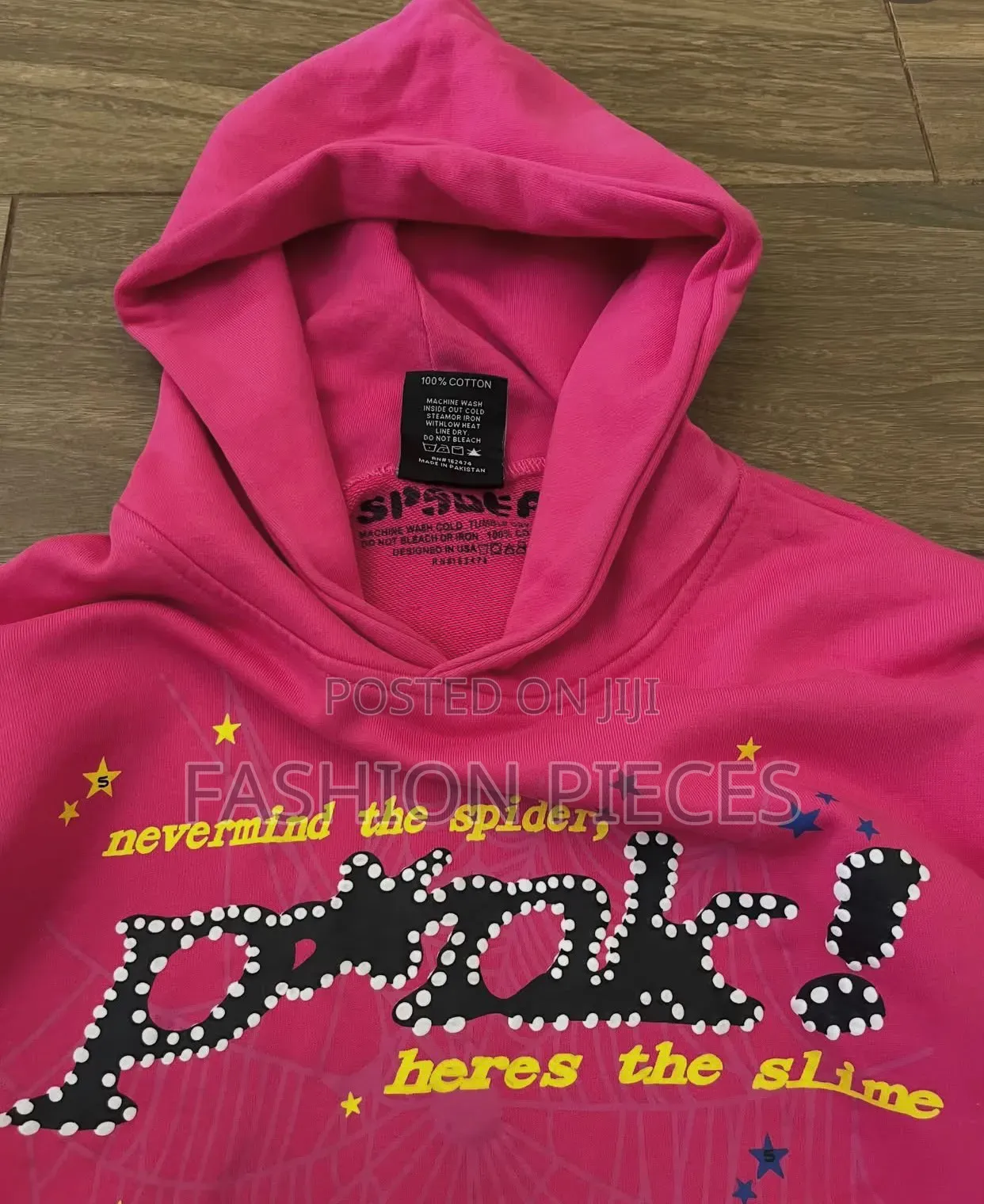 Sp5der Punk Hoodie in Pink