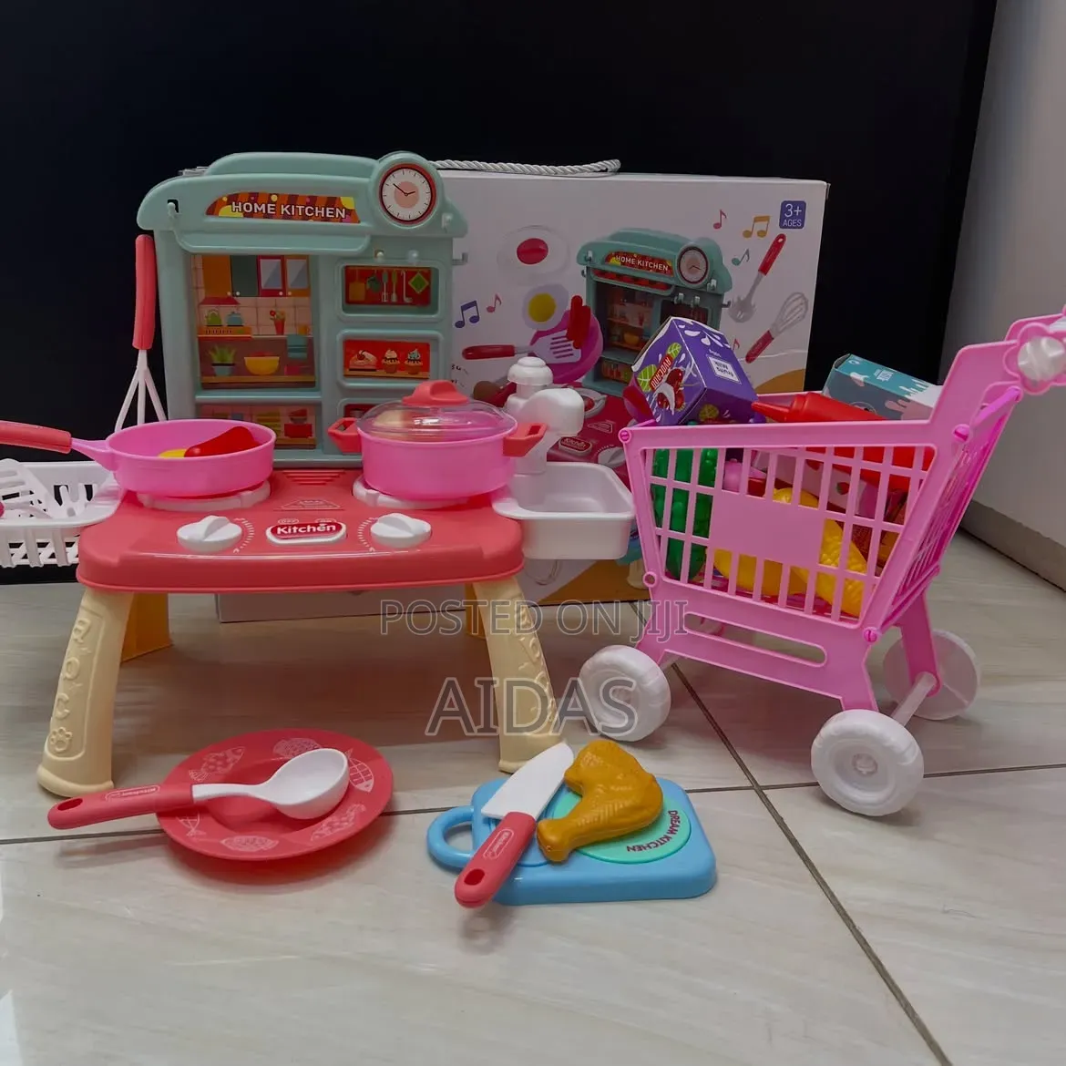 52 PCS Mini Kitchen Set – Kids Pretend Play Cooking Toy