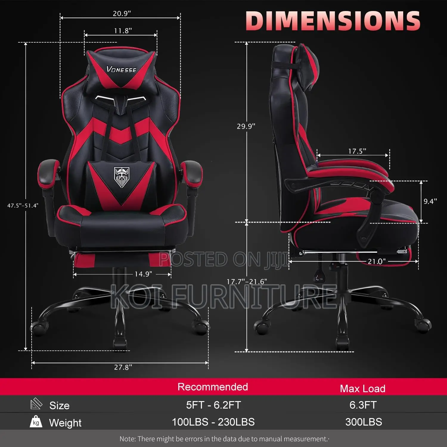 Office Chairs; Studio Reclining Gaming Chairs With Footrest