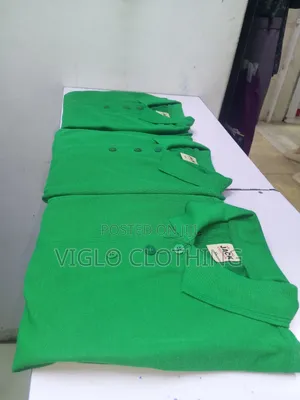 Green Plain Poloshirts Available