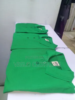 Green Plain Poloshirts Available