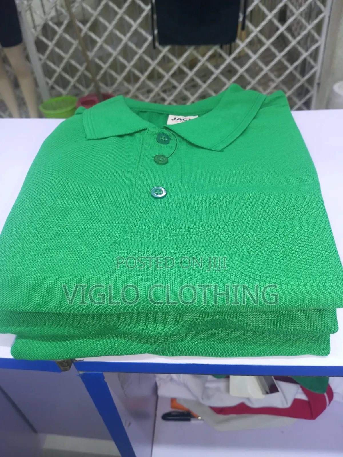 Green Plain Poloshirts Available