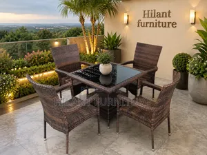 Rattan 4-Seater Brown Outdoor Set