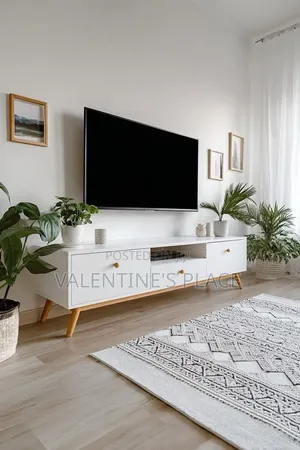 Modern Scandinavian 5ft TV Stand / Media Console Cabinet