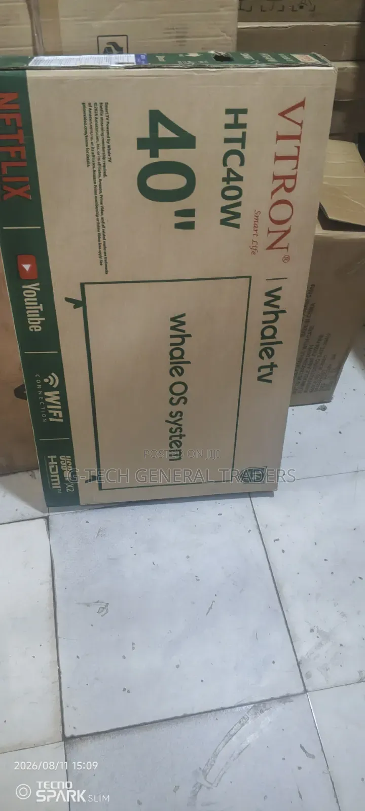 Vitron 40inch Smart Whale TV, Frameless, YouTube, Netflix, LED TV