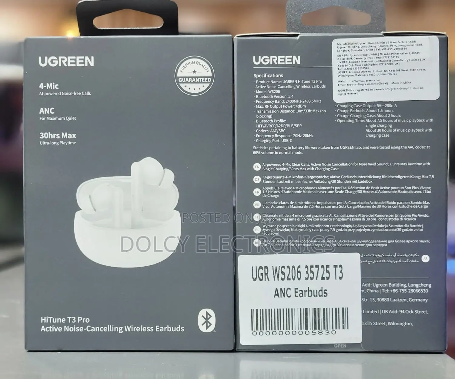 Ugreen Hi Tune T3 Pro Active Noise Cancelation[anc]