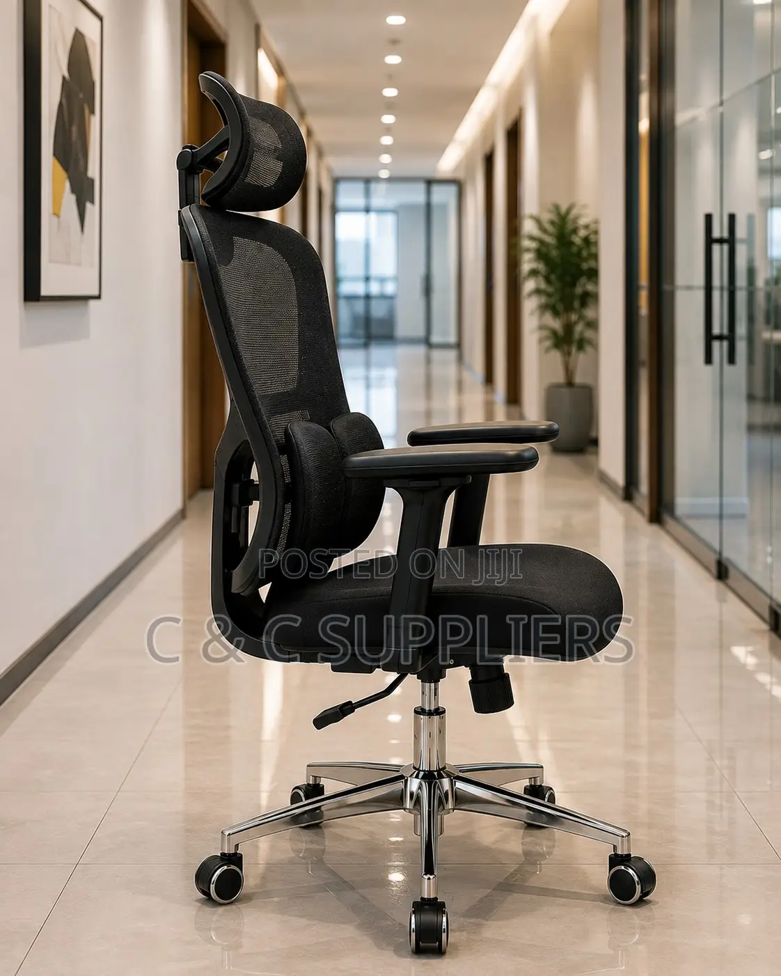 Executive Mesh Chair With Lumber Support.