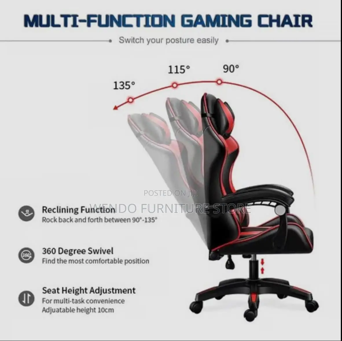 Office Chairs, Leather Gaming Adaptive Adjustable Lumbar Chairs