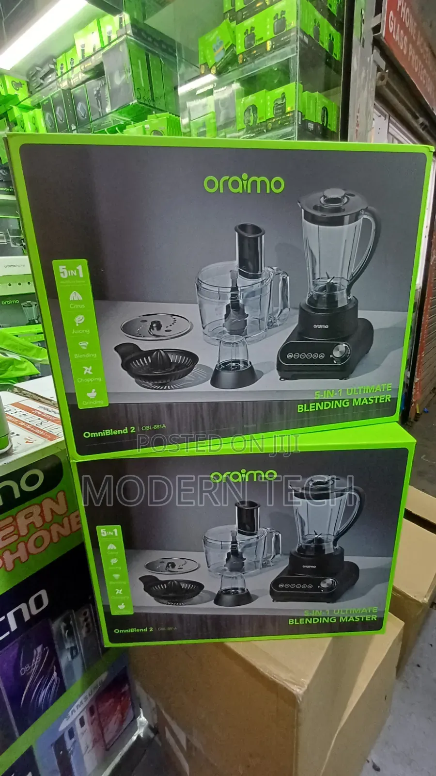 Oraimo OmniBlend 2 5-in-1 Blender 1500W High-Speed Food Processor