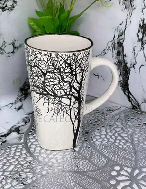 6Pcs Ceramic Coffee Mugs With Tree Design