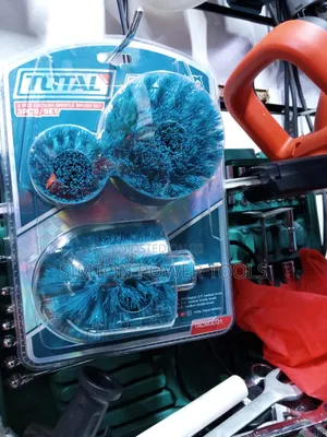 TOTAL Tools 3-Piece Power Scrubber Drill Brush Attachment Kit,.,.,.