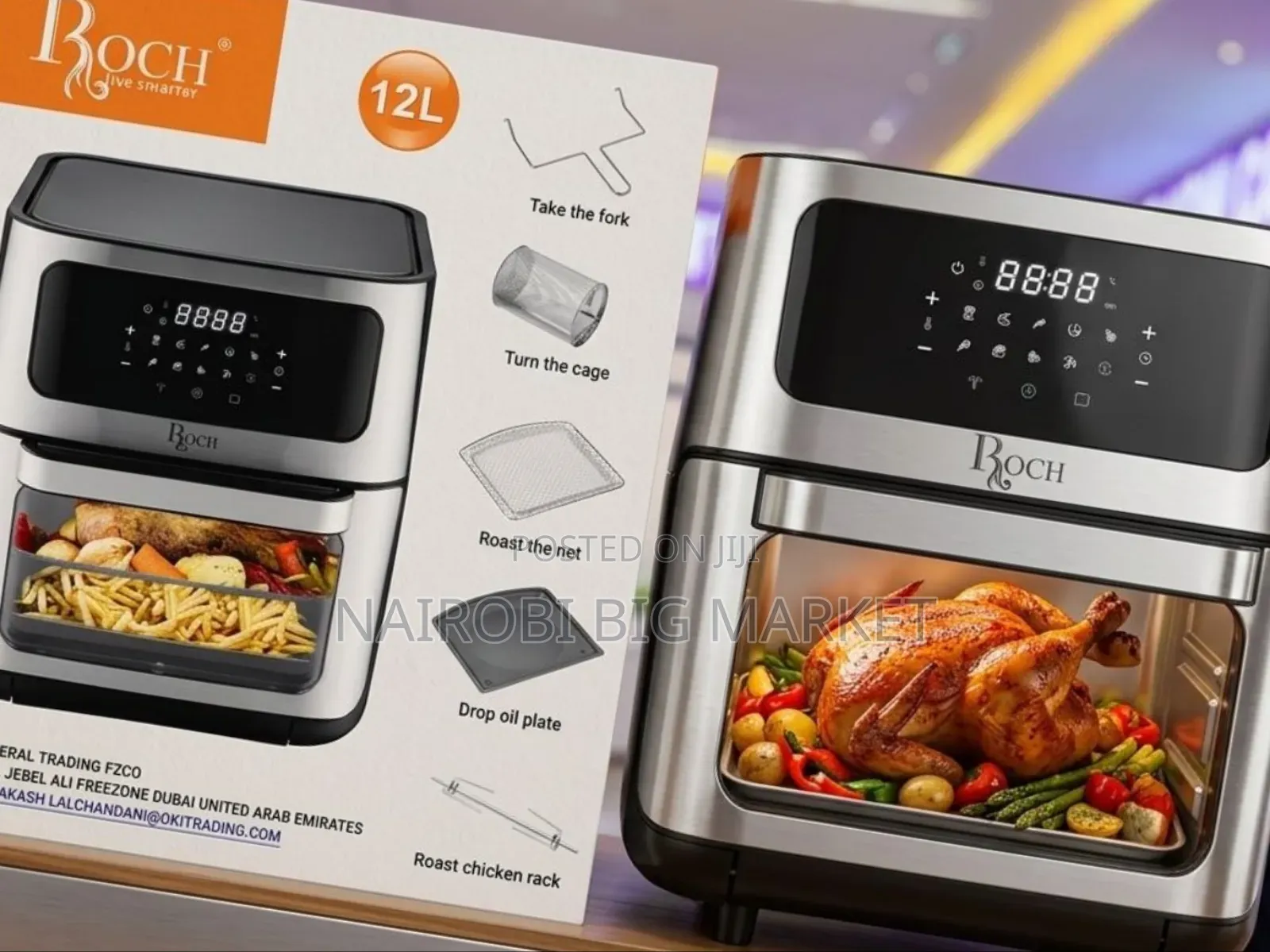 12l Roch Air Fryer With Grill