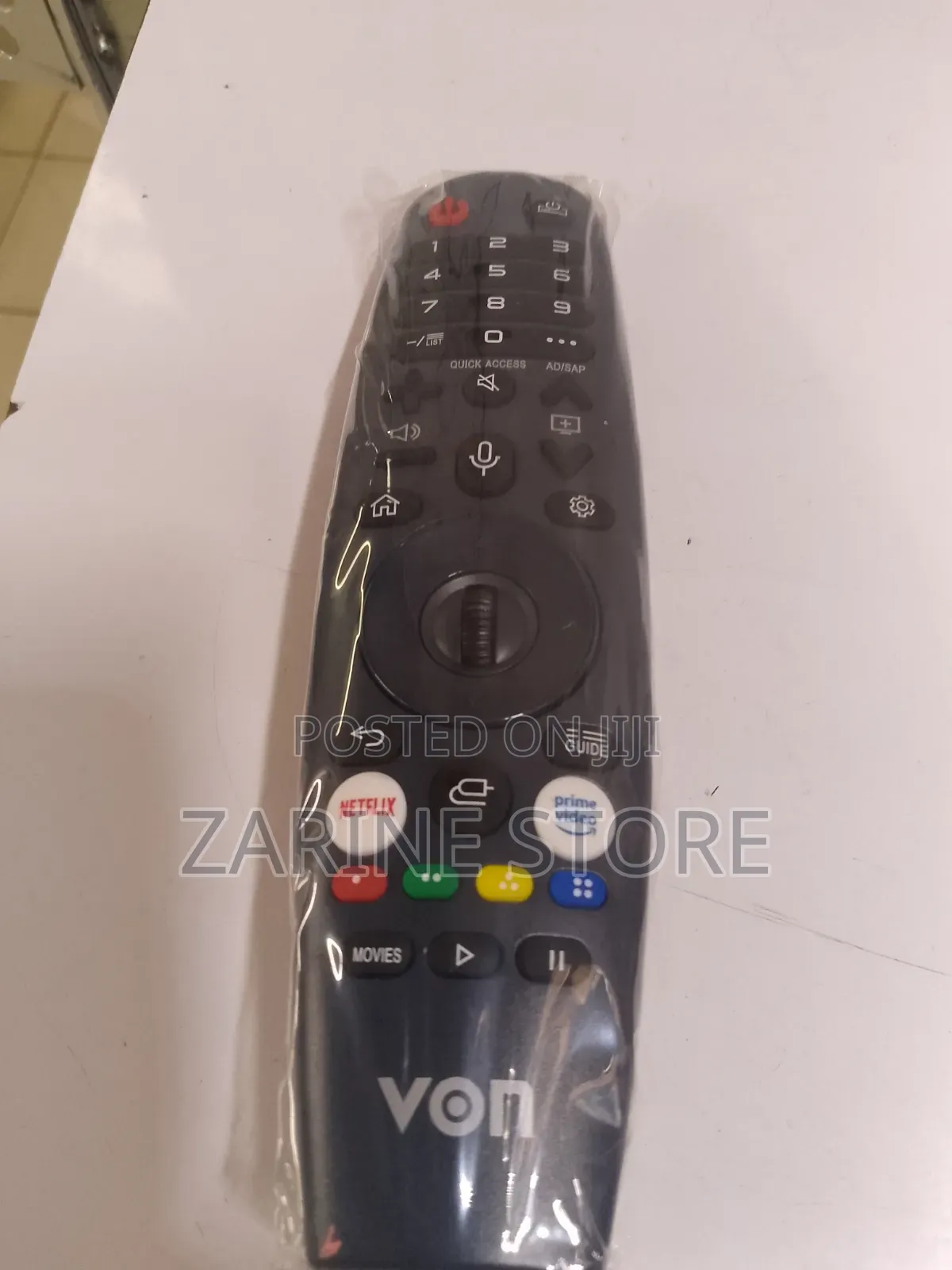 Von Smart Android TV Remote Control Von Magic Uses Double a Batteries