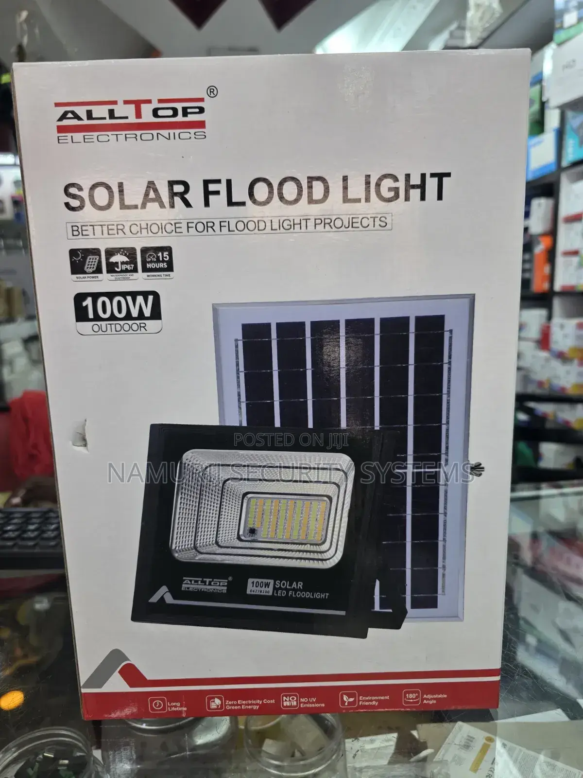 100W Solar Floodlight – Bright Outdoor Security Lighting