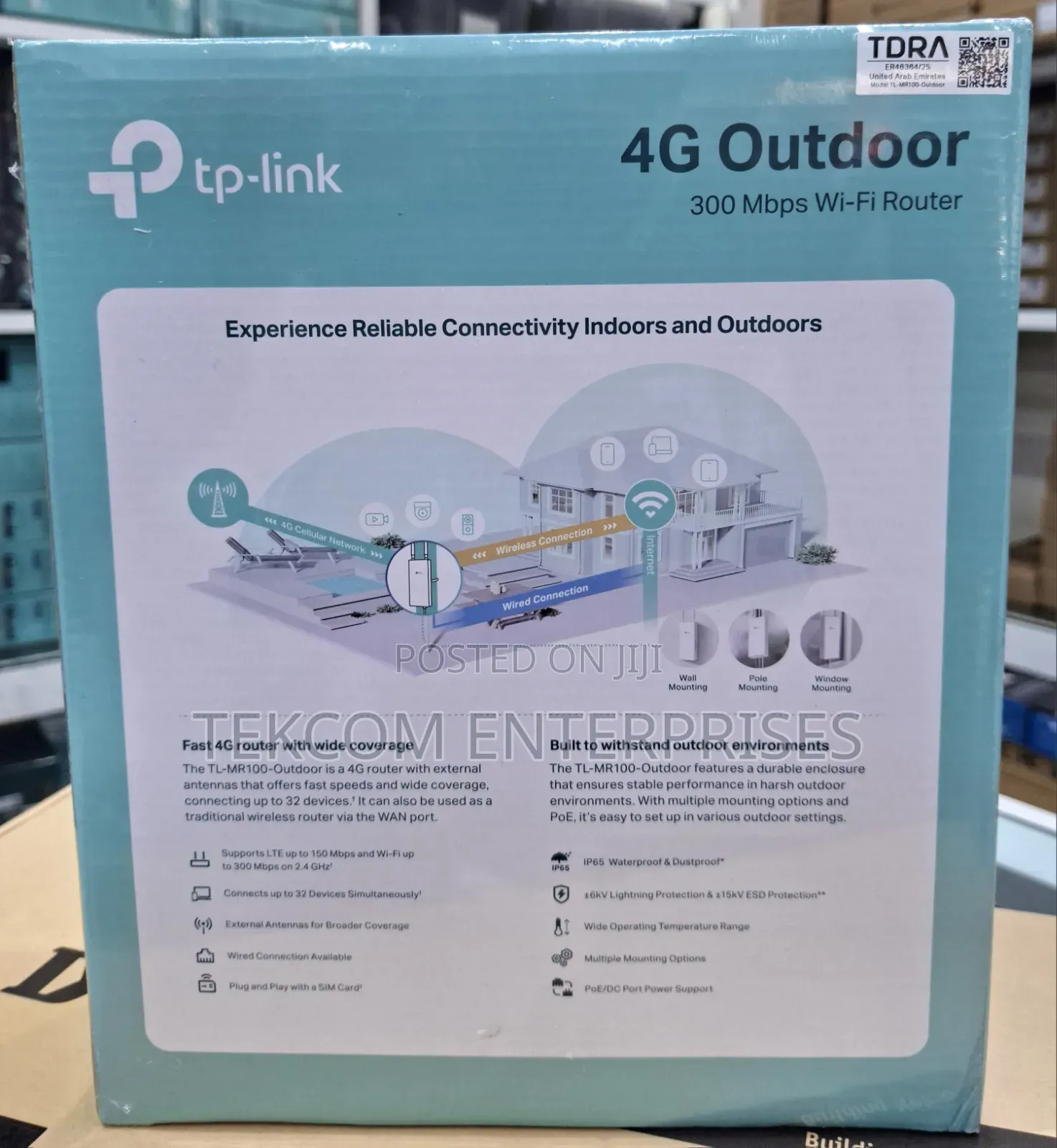 TP-Link 300mbps Wireless N 4g Lte Tl-Mr100 Outdoor Router ^tl-Mr100 4g