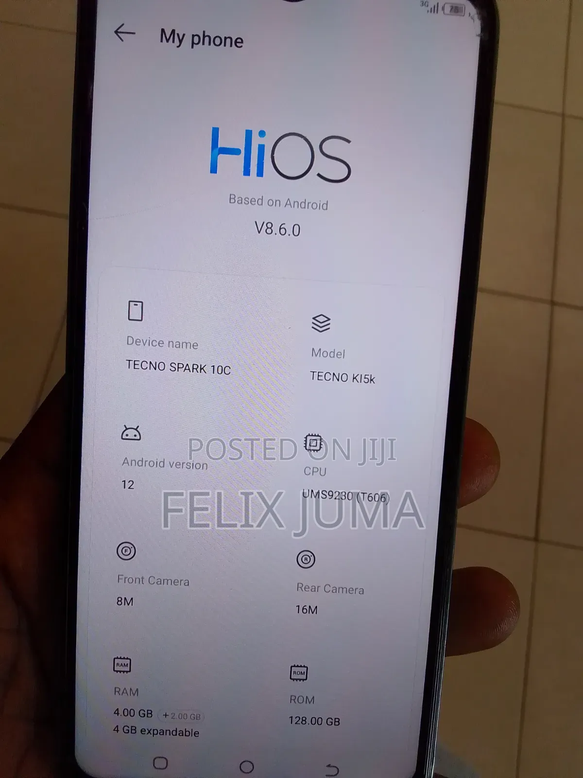 Tecno Spark 10C 128 GB Blue