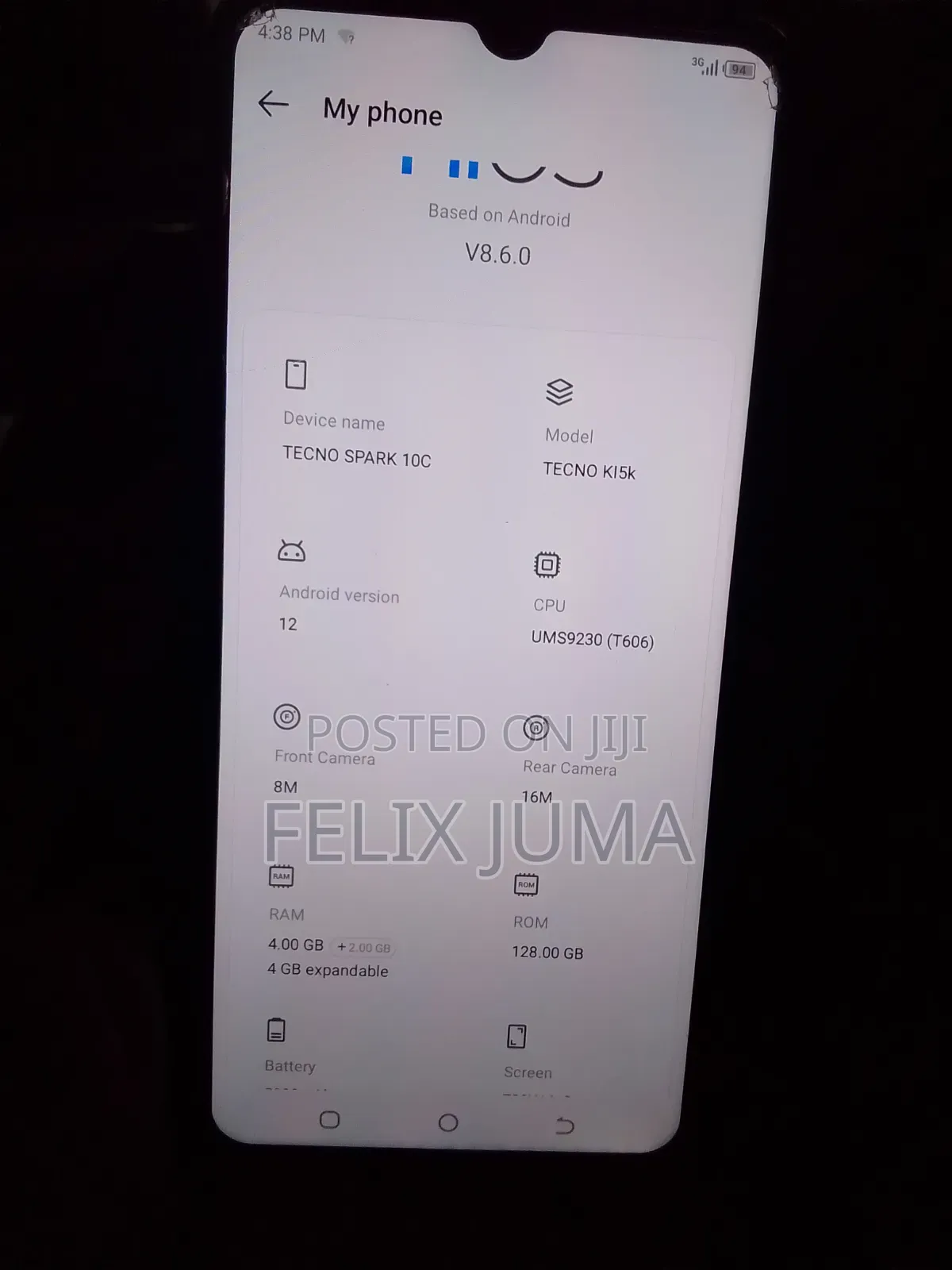 Tecno Spark 10C 128 GB Blue